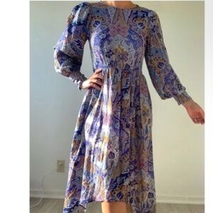 Zara / Balloon sleeve floral dress